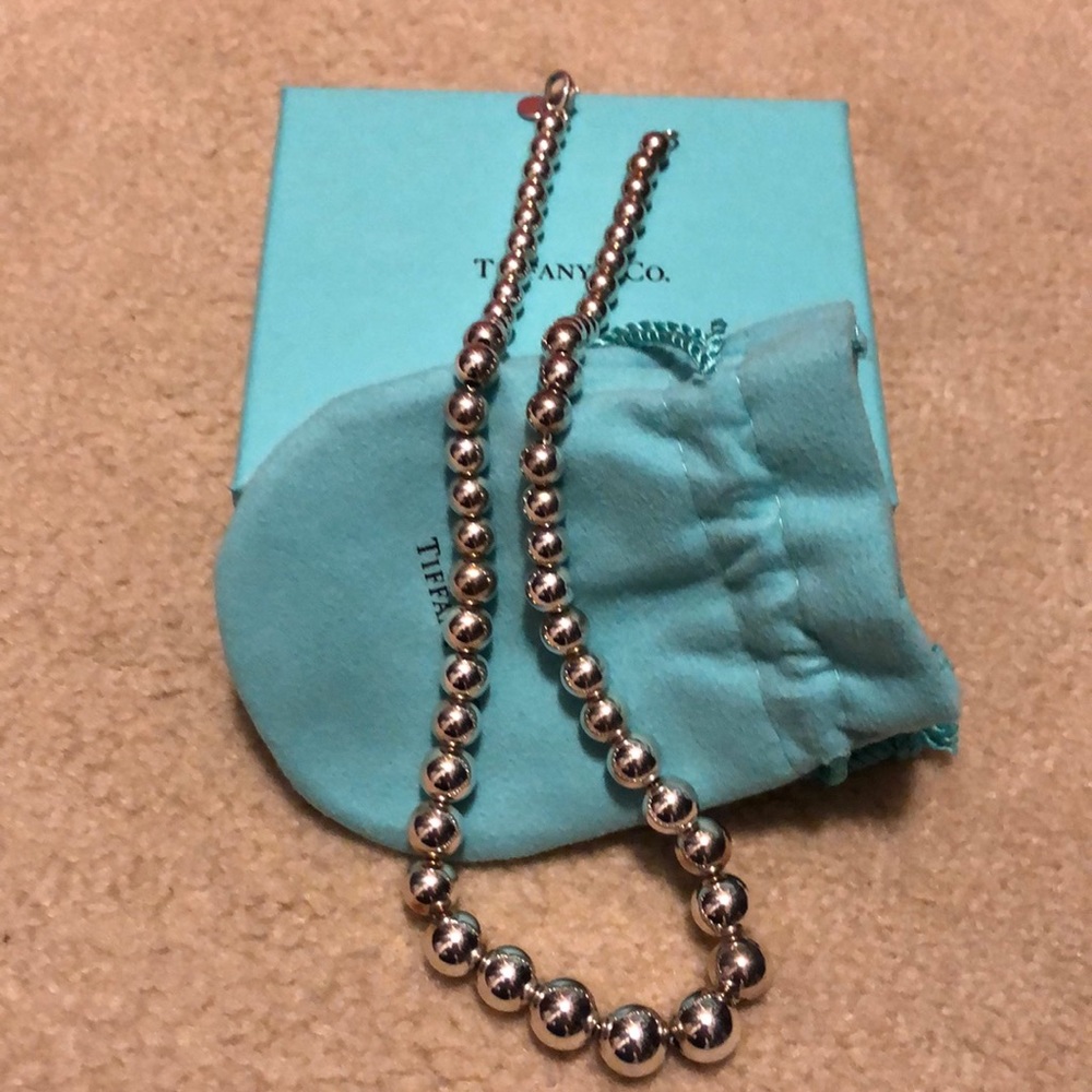 Tiffany & Co authentic Serling silver ball necklace
